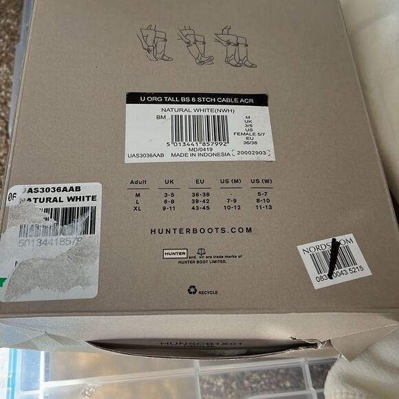 Hunter Original Tall Boot Socks, Size M - Picture 5 of 5